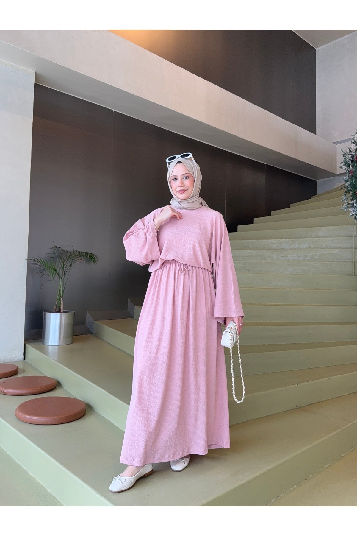 Pembe Bürümcük Etekli Salaş Takım