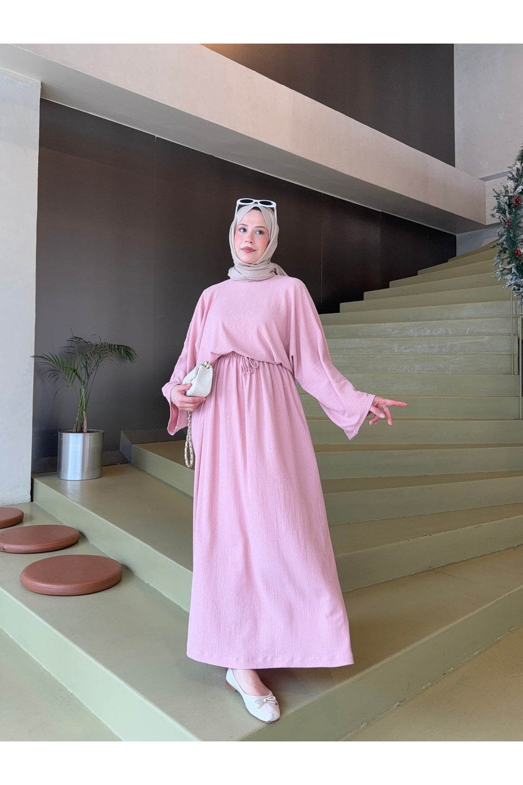Pembe Bürümcük Etekli Salaş Takım