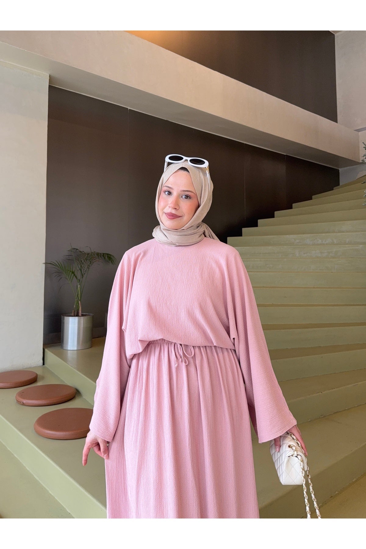 Pembe Bürümcük Etekli Salaş Takım