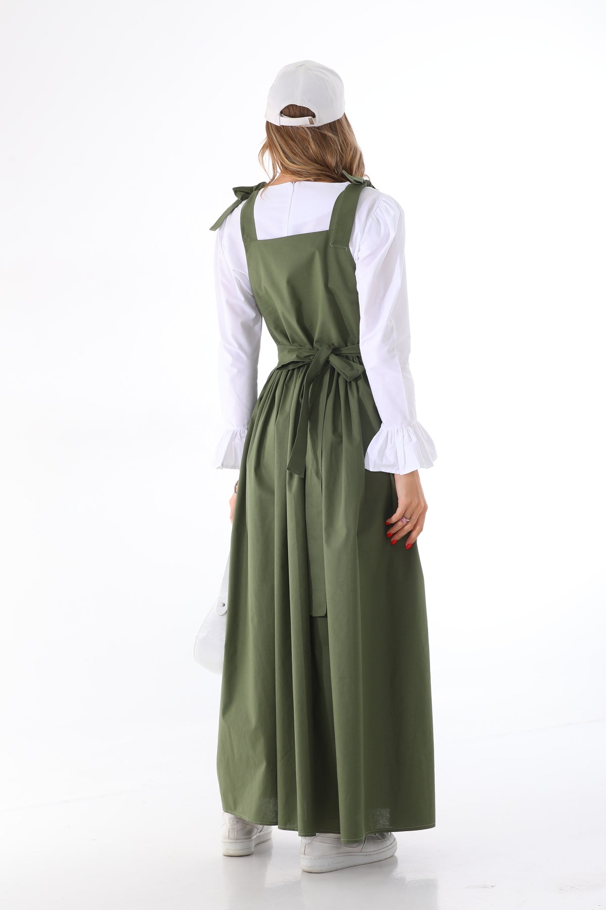 Omuzdan Bağlamalı Kuşaklı Haki Jile