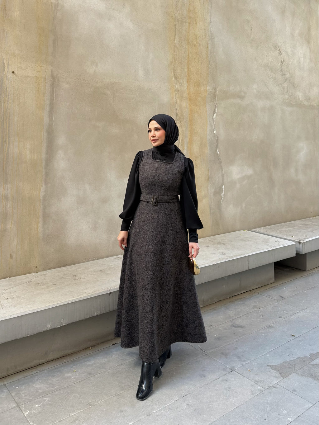 Kuşaklı Kışlık Kahverengi Jile