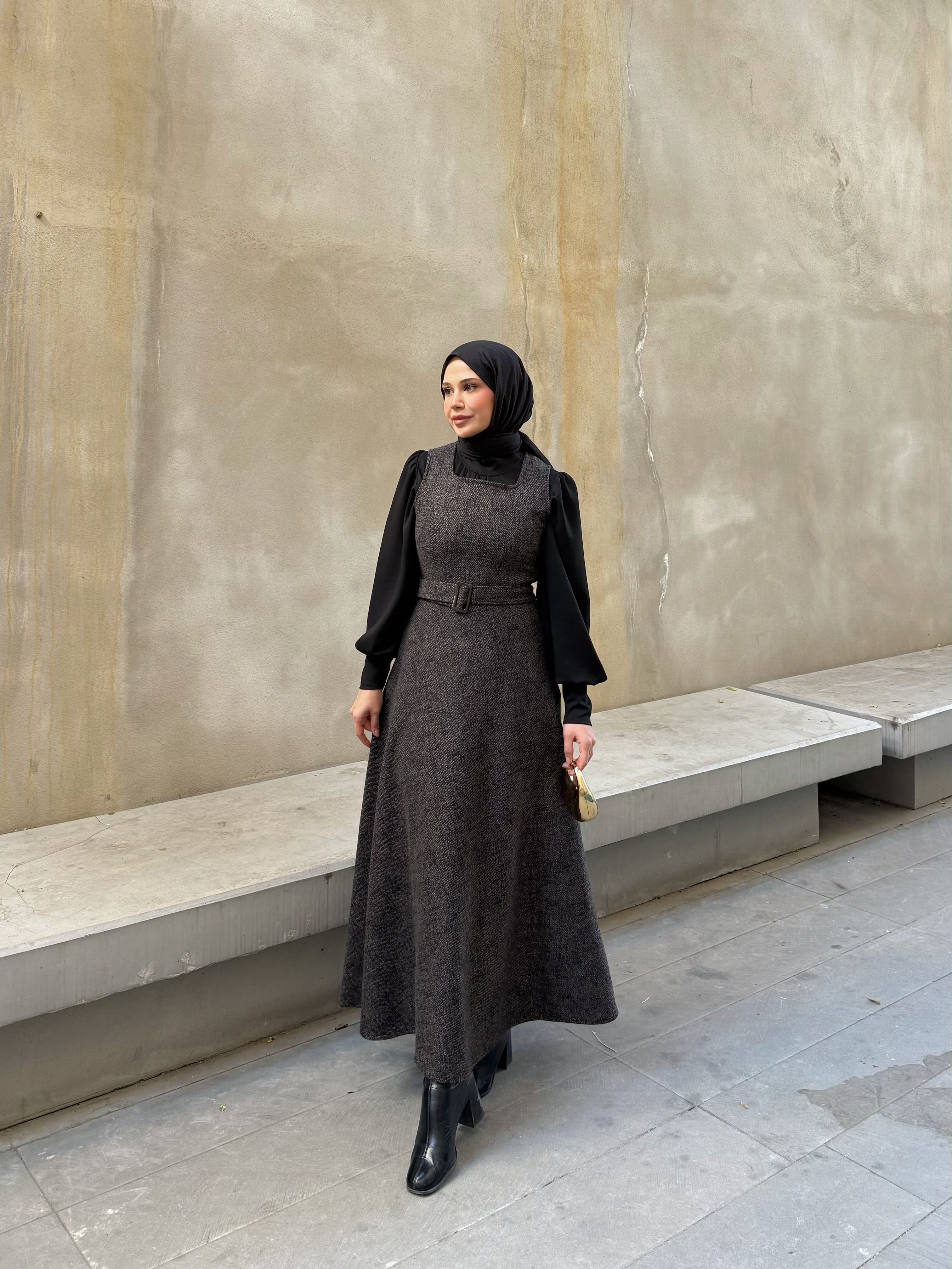 Kuşaklı Kışlık Kahverengi Jile