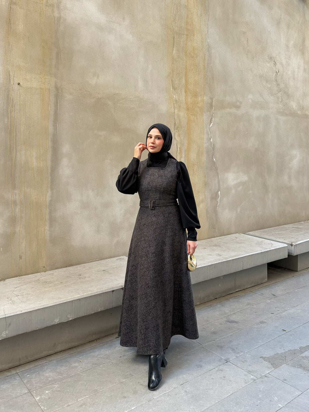 Kuşaklı Kışlık Kahverengi Jile