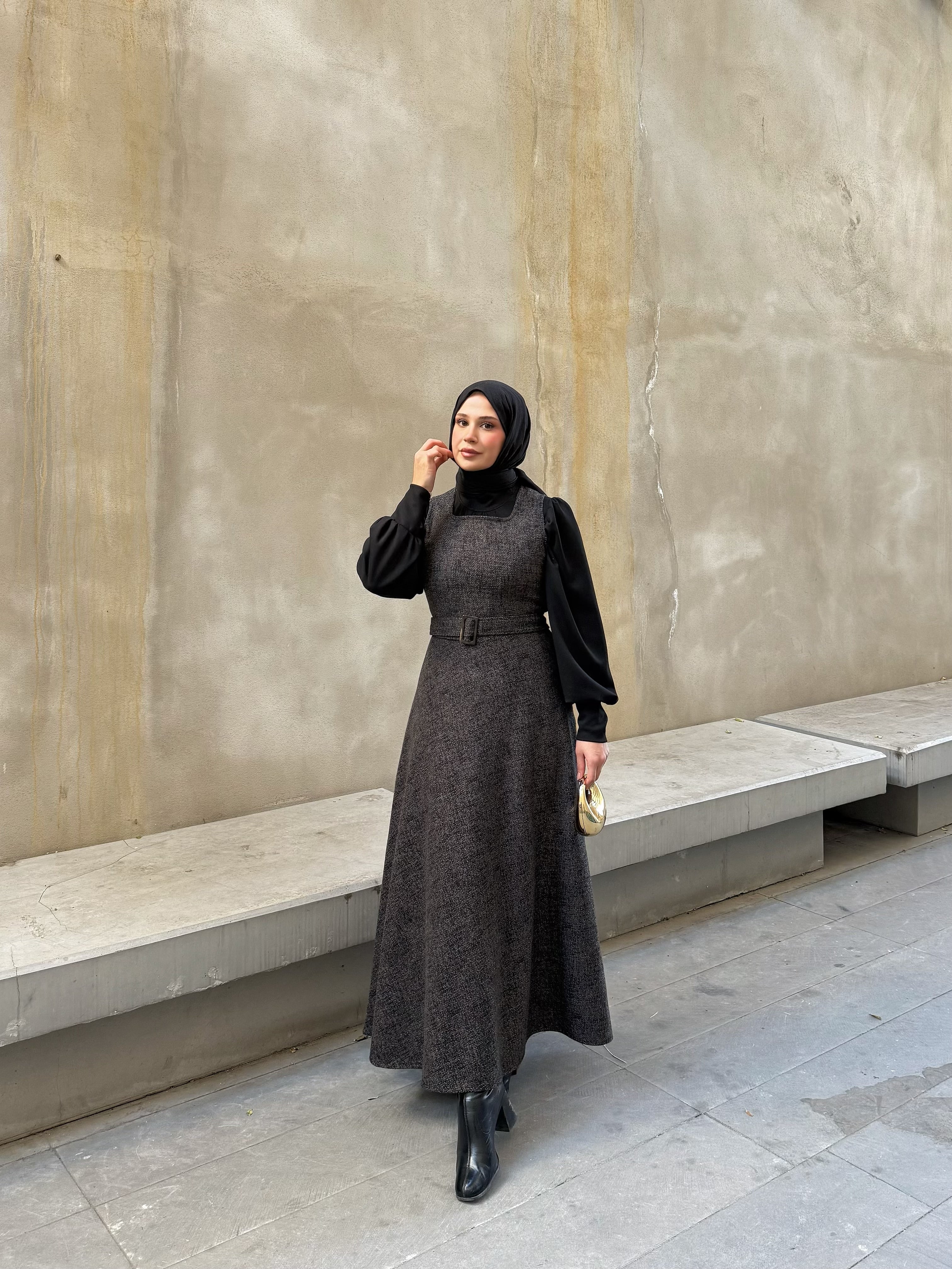 Kuşaklı Kışlık Kahverengi Jile