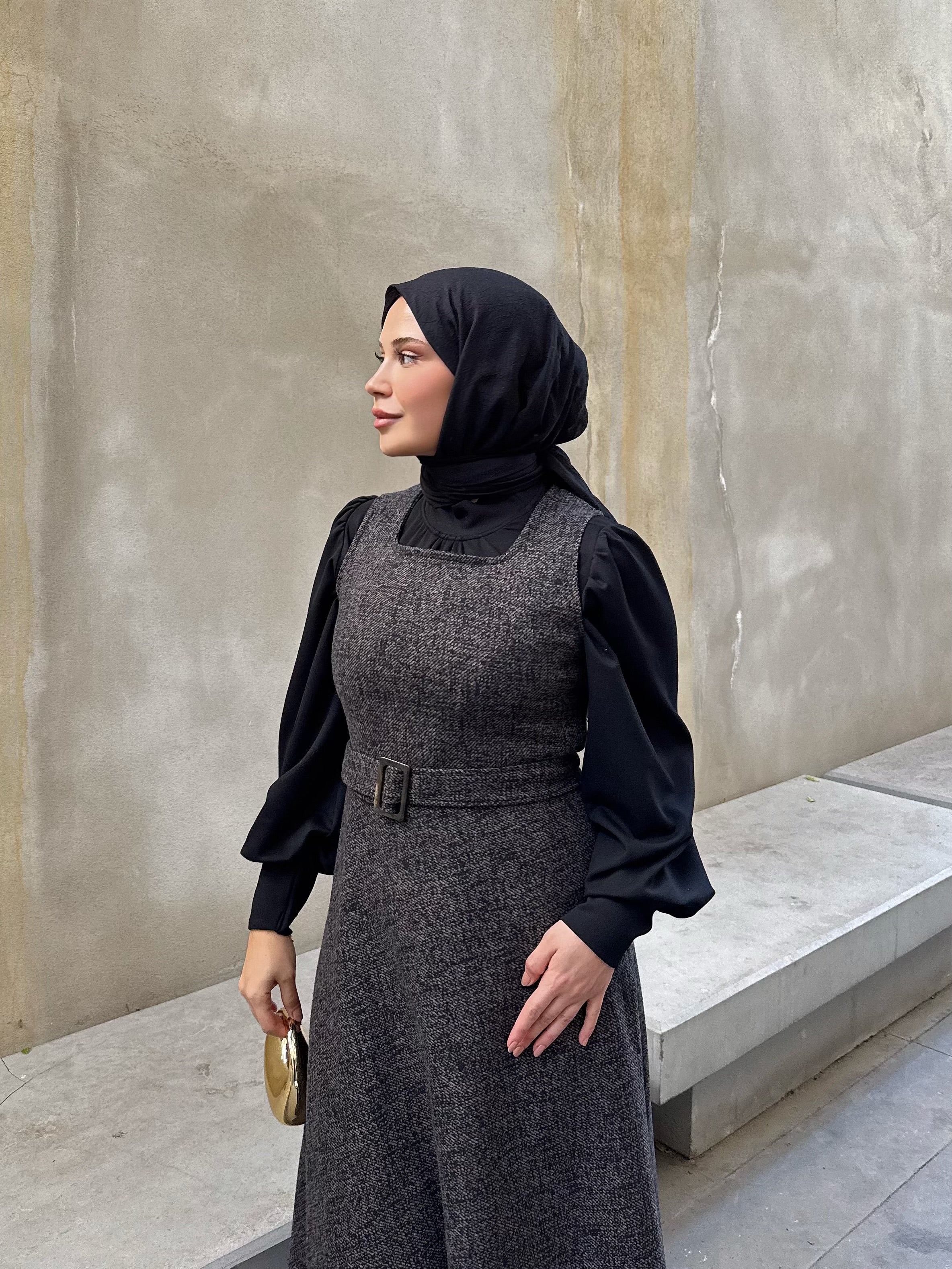 Kuşaklı Kışlık Kahverengi Jile