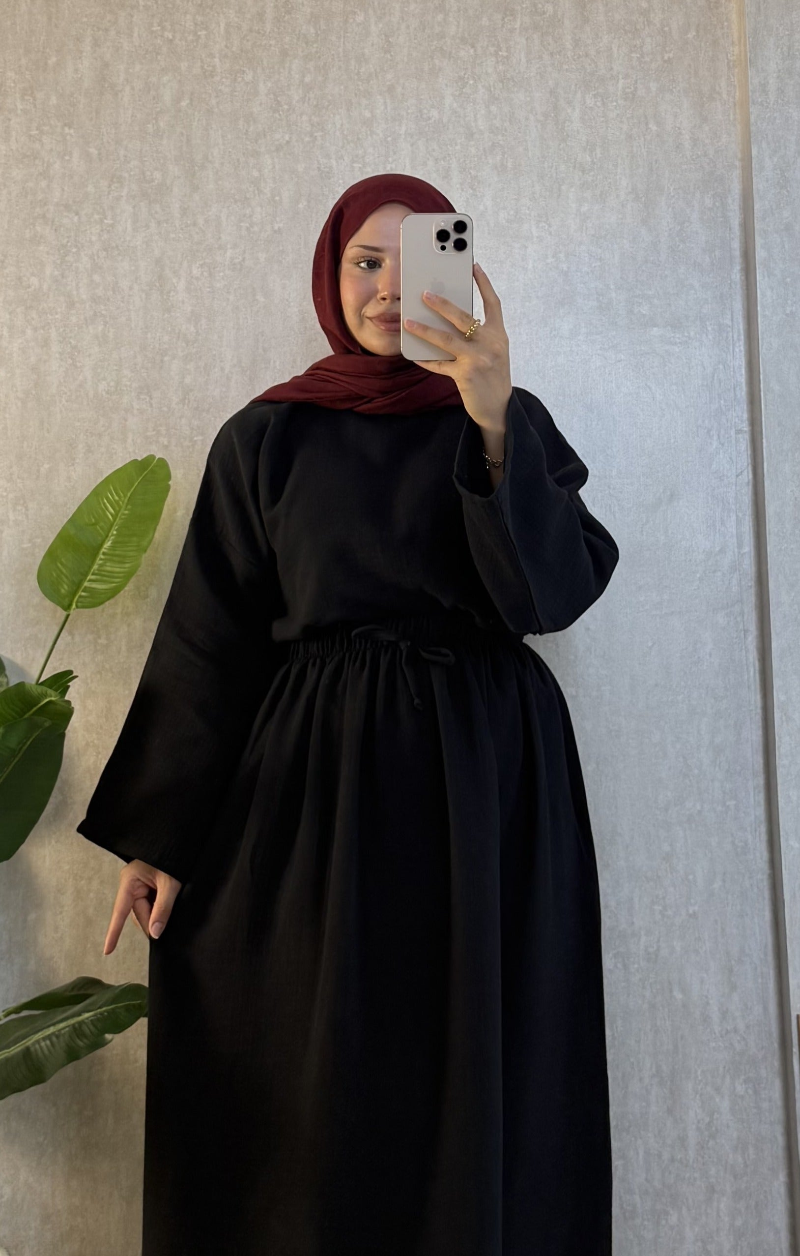 Siyah Müslin Salaş Bluz