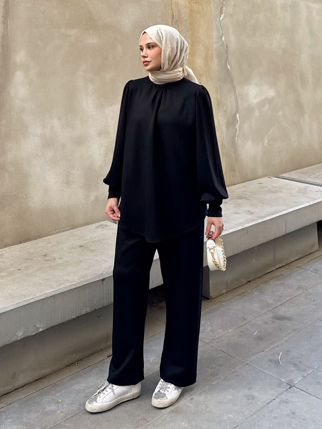 Kadın Siyah Pantolonlu Takım