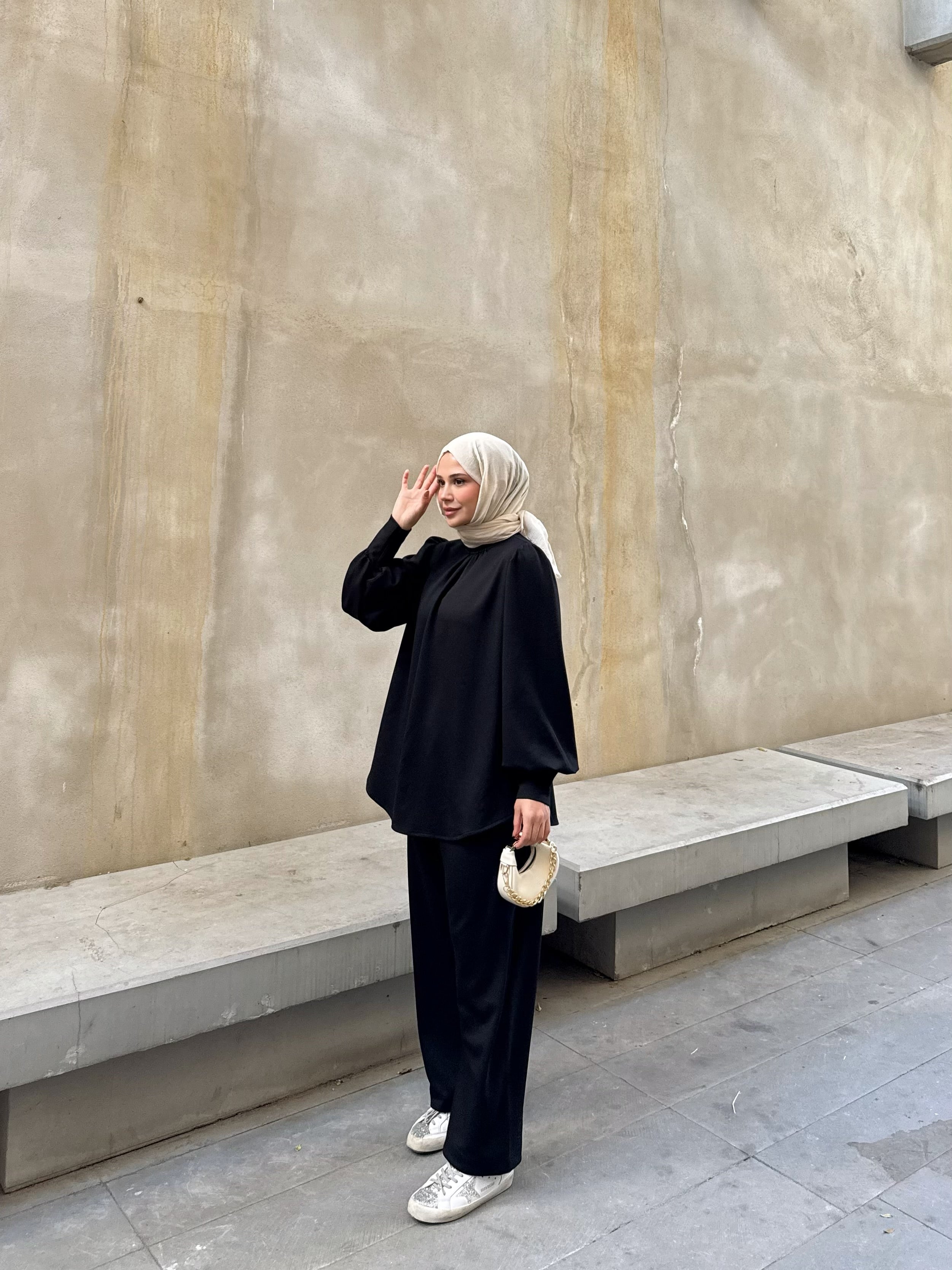 Kadın Siyah Pantolonlu Takım